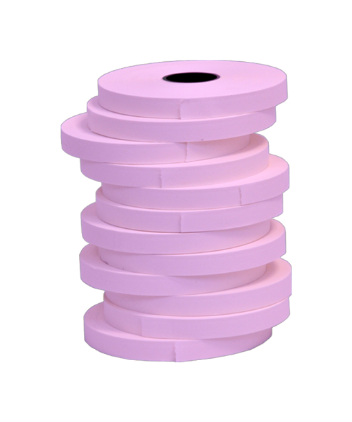 Nastri marcatura fibertag segna nomi per marcatura dei capi in lavanderia, resistenti ai lavaggi. 12 Rotoli, 12mm, colore Rosa.