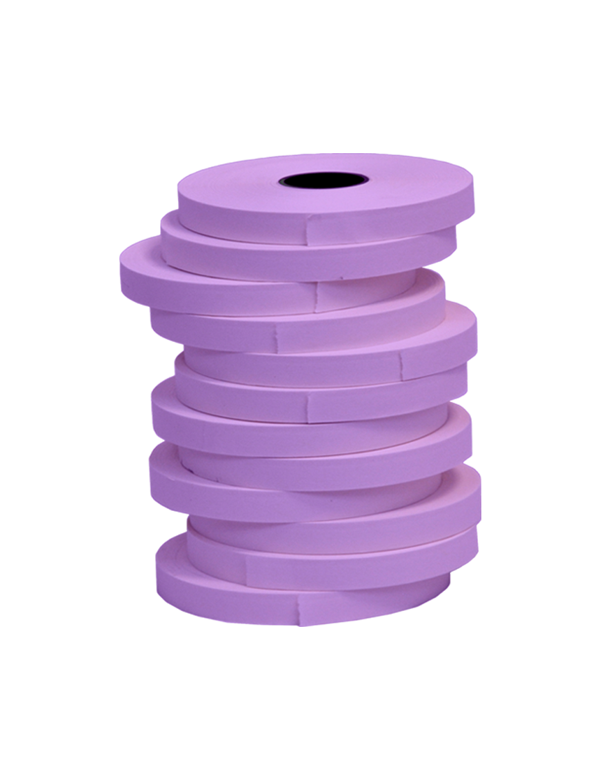 Nastri marcatura fibertag segna nomi per marcatura dei capi in lavanderia, resistenti ai lavaggi. 12 Rotoli, 12mm, colore Viola.