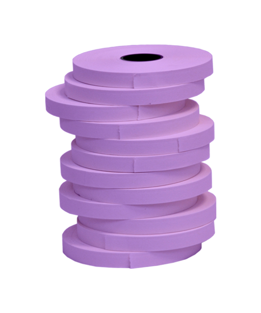 Nastri marcatura fibertag segna nomi per marcatura dei capi in lavanderia, resistenti ai lavaggi. 12 Rotoli, 12mm, colore Viola.