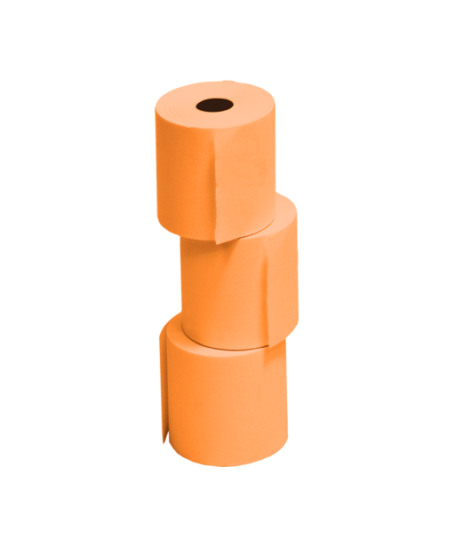 Rotoli in Carta Idrofix per Stampante Lavanderia 76mm 10pz Arancione