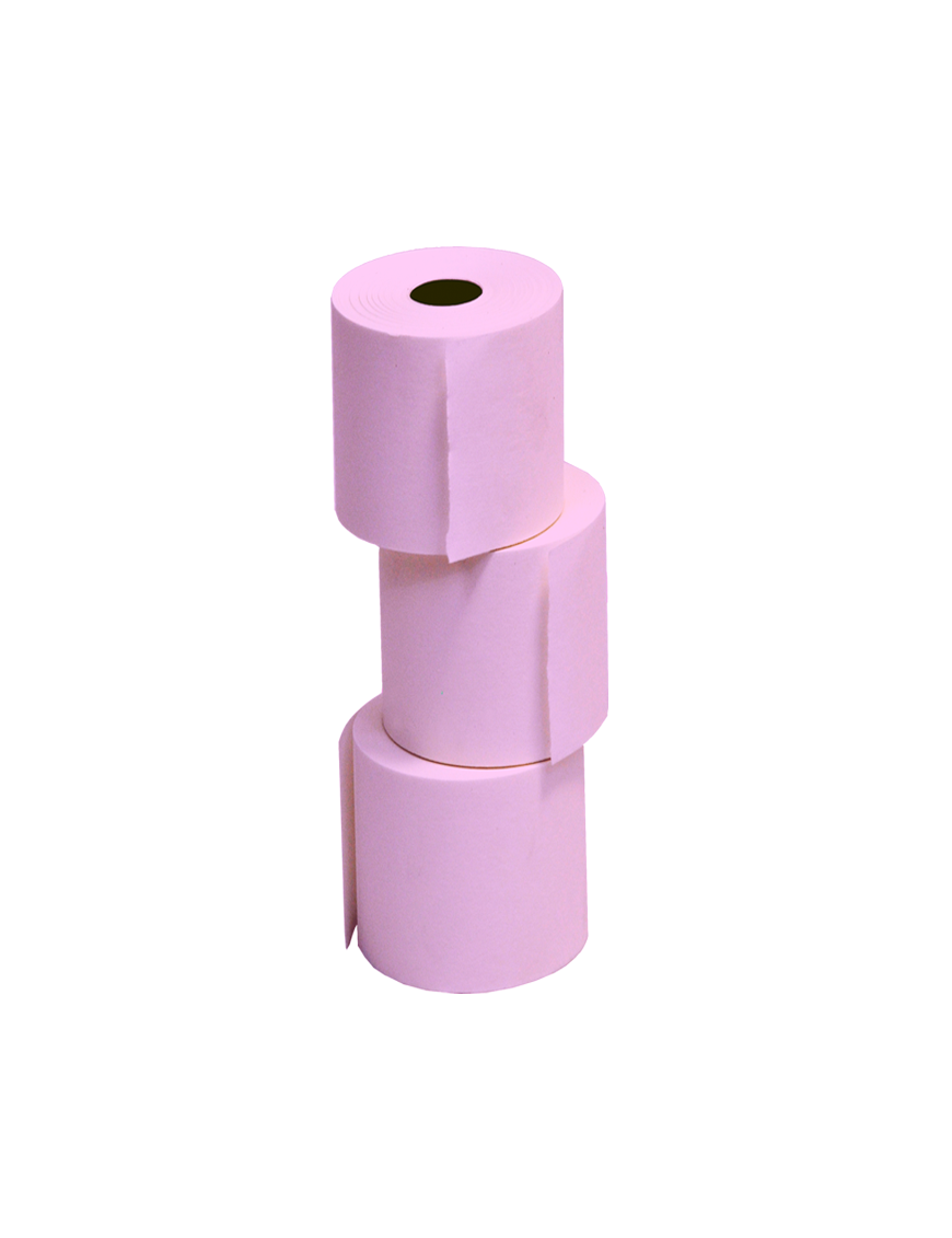 Rotoli in Carta Idrofix per Stampante Lavanderia 76mm 10pz Rosa