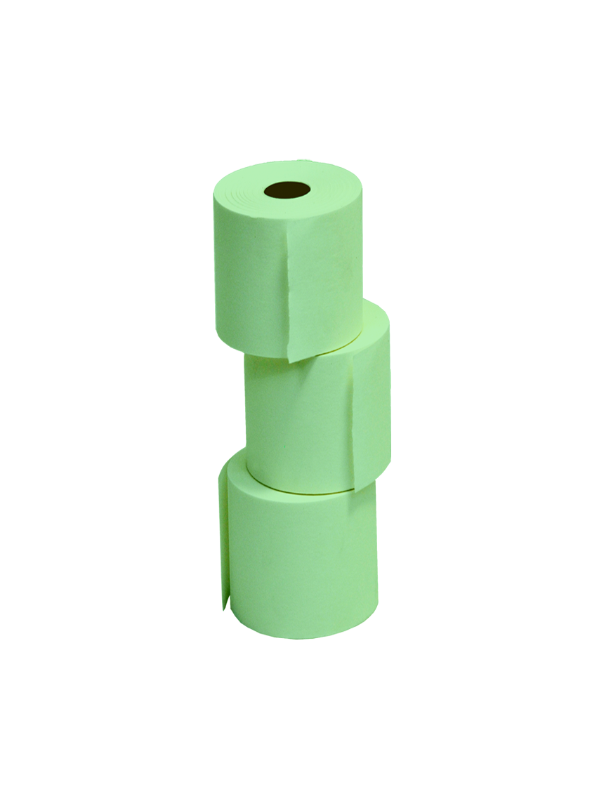Rotoli in Carta Idrofix per Stampante Lavanderia 76mm 10pz Verde
