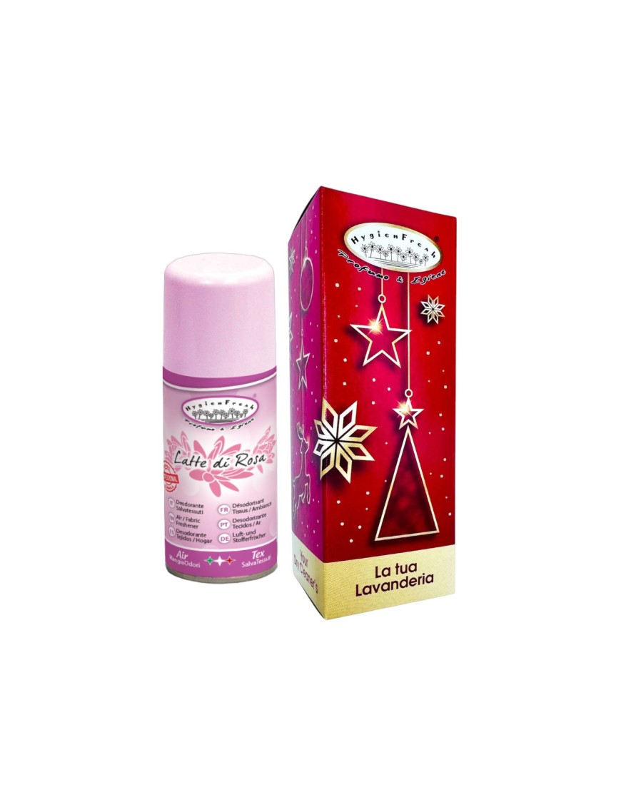 DeoSpray Latte di Rosa 150ml HygienFresh – Confezione Natalizia