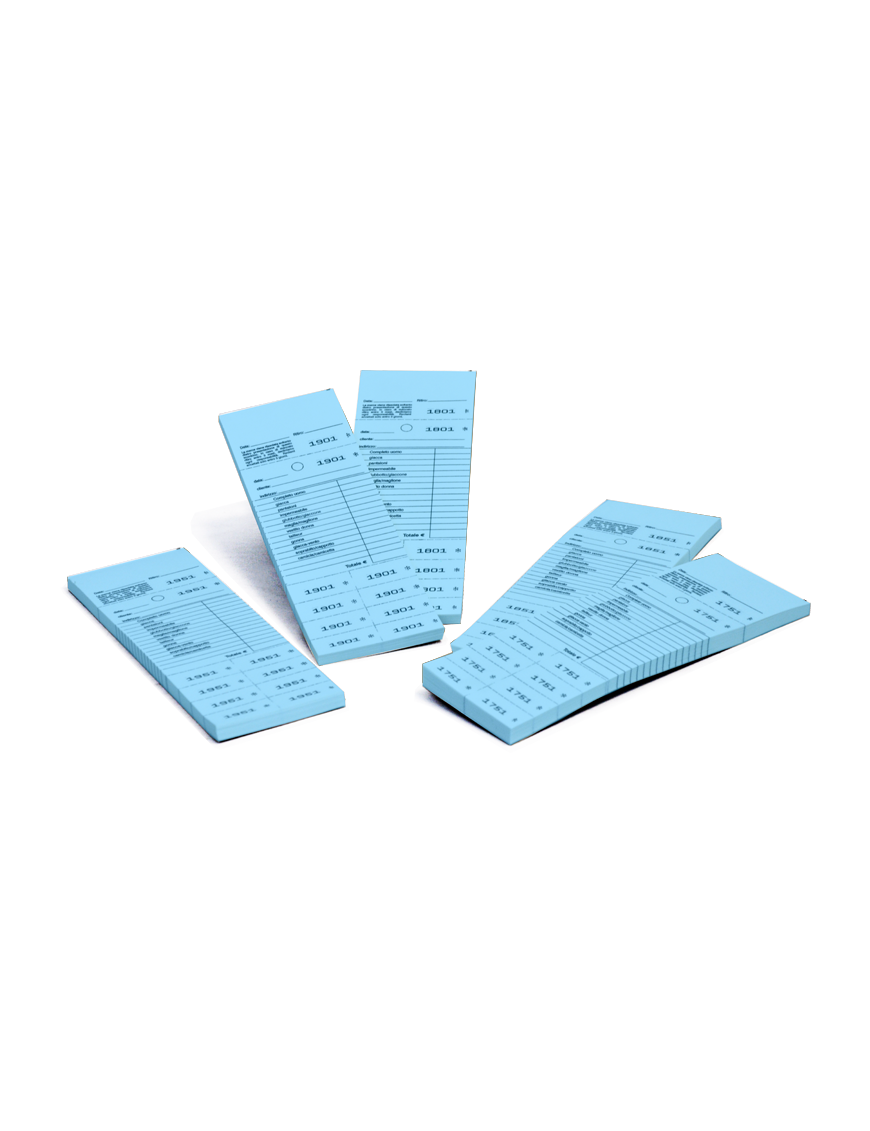 Blocchetti Marcatura Kombi per Lavanderia 1-1000 Azzurro 20pz