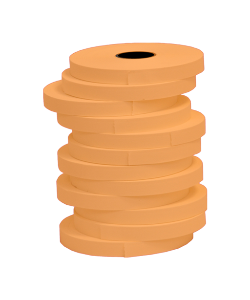 Nastri Marcatura Fibertag Segna Nomi 12 Rotoli 12mm Arancione