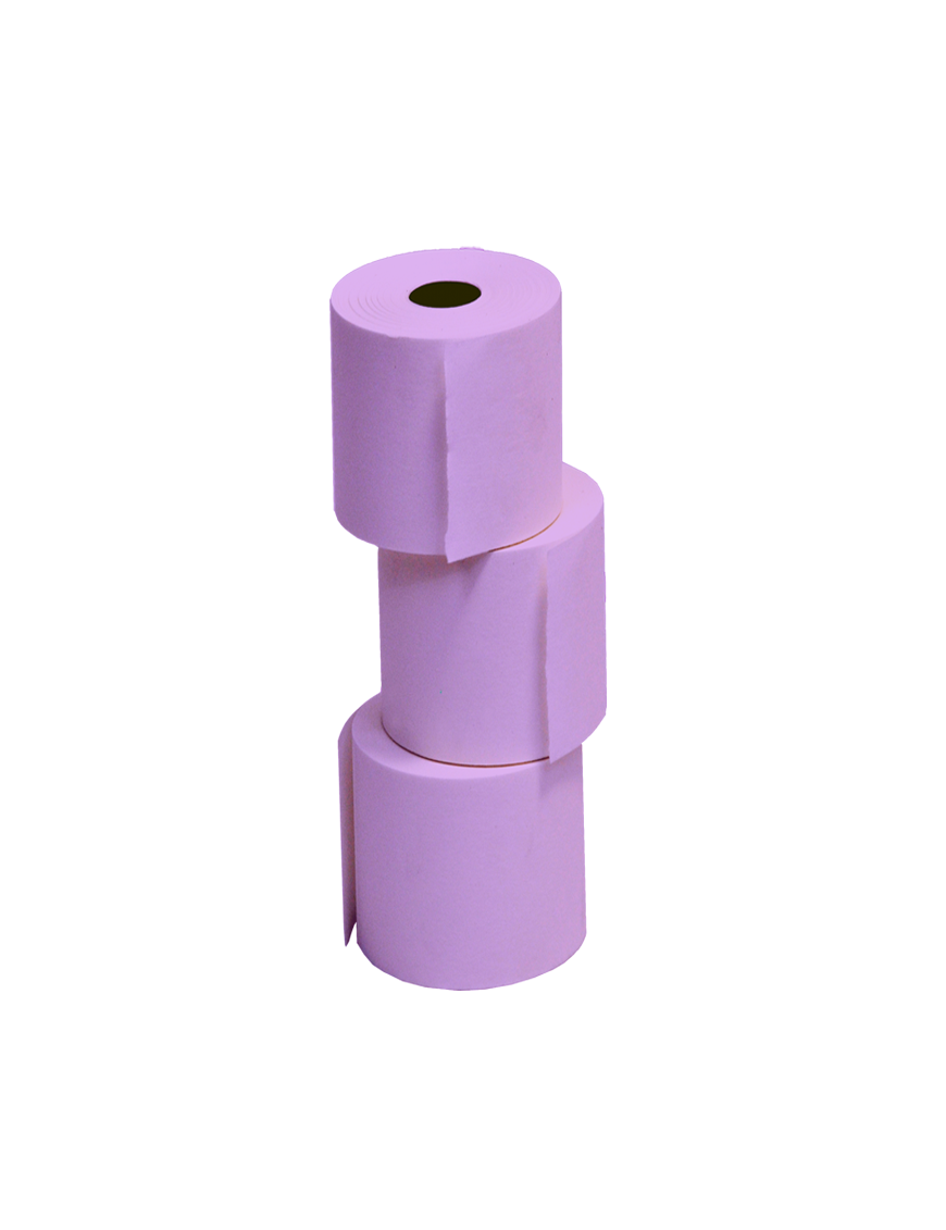 Rotoli in Carta Idrofix per Stampante Lavanderia 76mm 10pz VIOLA