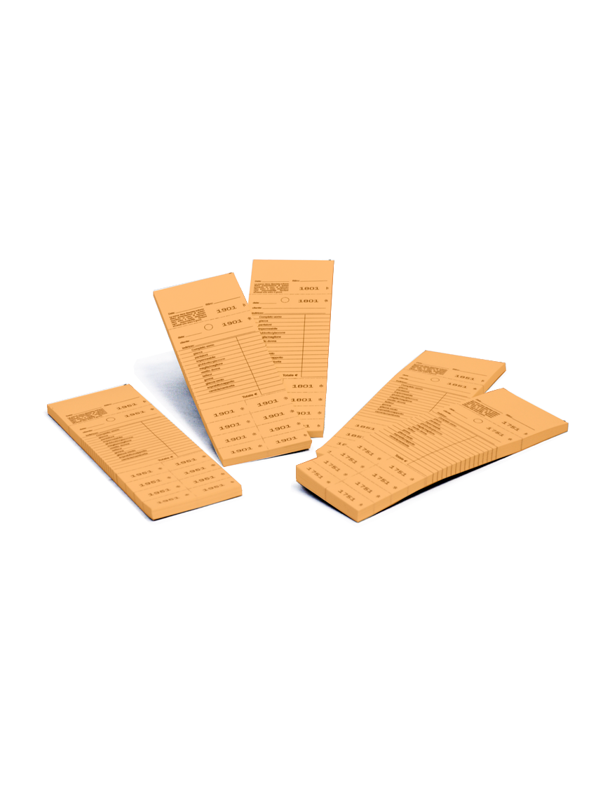 Blocchetti Marcatura Kombi per Lavanderia 1-1000 Arancione 20pz