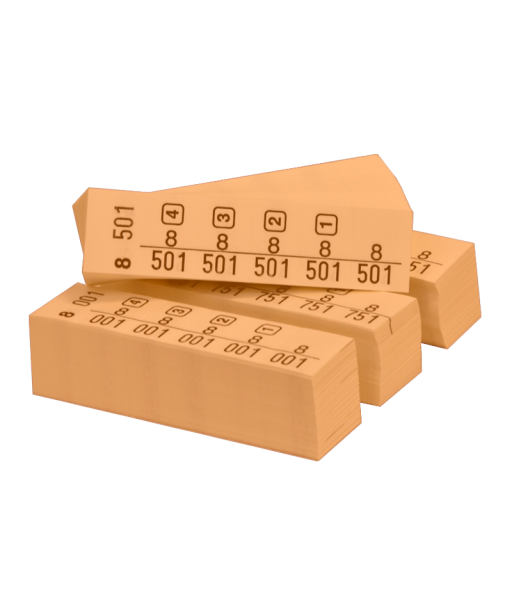 Blocchetti Marcatura Numerata HP 1000pz per lavanderia. Colore Arancione.