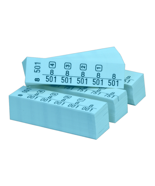Blocchetti Marcatura Numerata HP 1000pz per lavanderia. Colore Azzurro.
